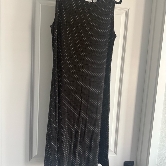 Chico's Dresses & Skirts - Chico's Travelers Black and White Dotted Midi Dress